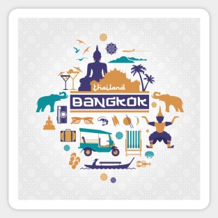 Bangkok - Thailand,Travel Poster Sticker